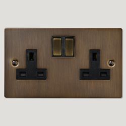 Black/Antique Brass